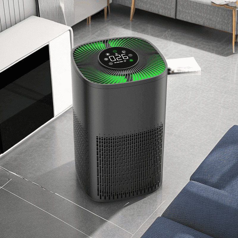 Очиститель воздуха WiFi для рабочего стола HEPA с светодиодным трехцветным светом