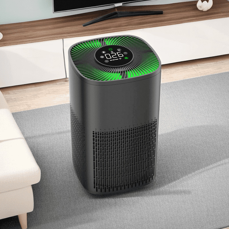 Умный очиститель воздуха с дисплеем PM2.5 и светодиодным трехцветным светом