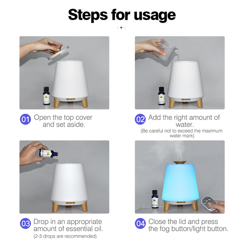 Диффузеры для эфирных масел 300 мл Smart Bluetooth Speaker Cool Mist Humidifier Aroma Diffuser для эфирных масел